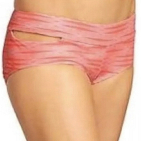 Athleta | Women's Pink and Orange Ariel Cut Out Swim Bikini Bottoms (Size XS) - Picture 2 of 8